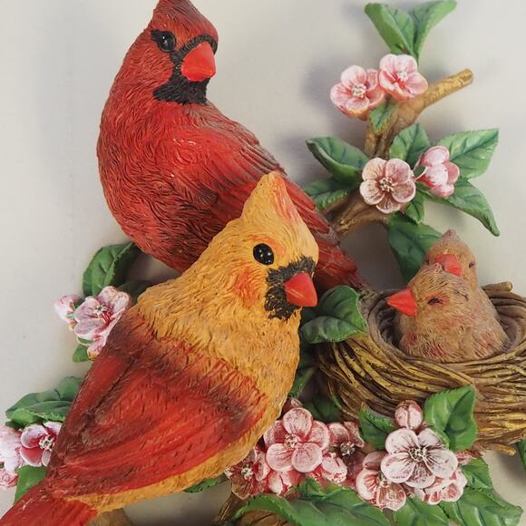 VTG The Bradford Exchange Cozy Cardinals Springtime Wall Decor Sculpture A5517 - Picture 8 of 14